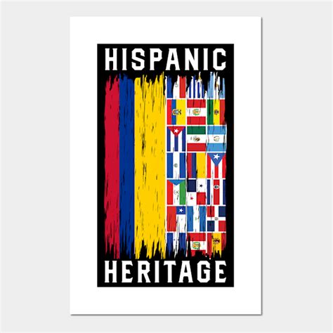 Vintage Half Colombia Colombian Flag Hispanic Heritage Month