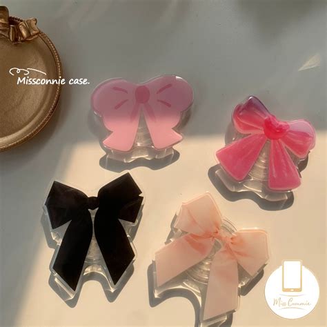 Fashion Cute D Bow Knot Fold Bracket Phone Grip Tok Griptok Holder