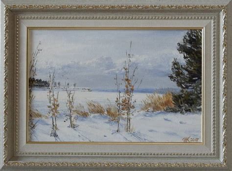 Winter Landscape R Angara Painting By Natalia Korbukh Saatchi Art