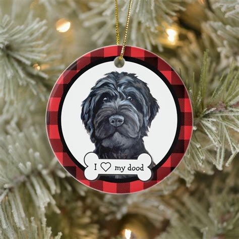 Black Labradoodle Black Goldendoodle Ceramic Ornament Zazzle