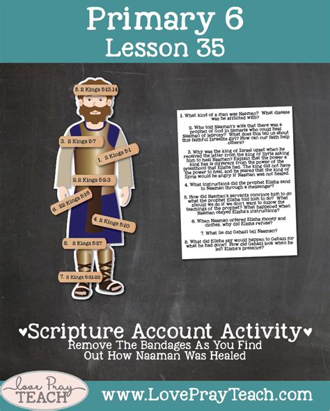 Primary 6 Lesson 35 Naaman Is Healed Lesson Primary Lessons Lds Primary Lesson Helps