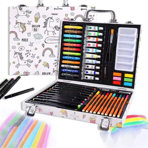 53 Pieces Painting Set, Colored Pencil Set, Beginner's Choice: Quick ...