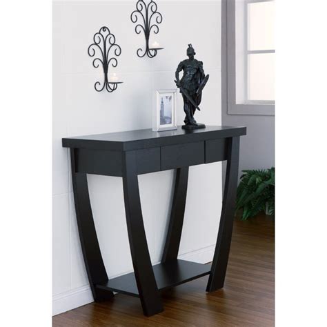 Furniture of America Quaint Modern Wood Console Table in Black ...