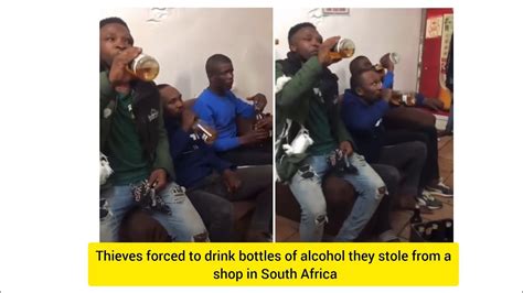 Shocking Thieves Forced To Drink Bottles Of Alcohol They Stole From