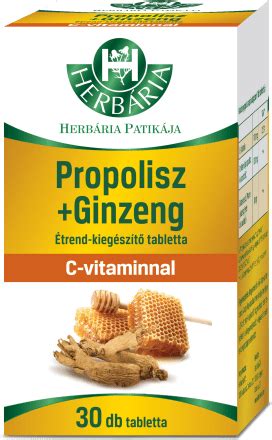 Herbária Patikája Propolisz Ginzeng étrend kiegészítő tabletta C