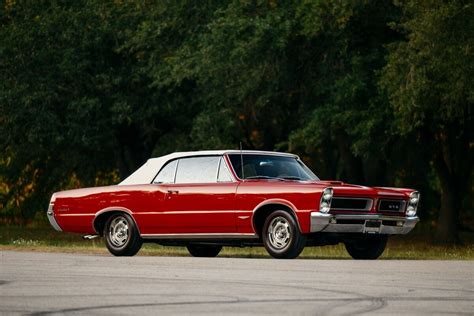 1965 Montero Red Pontiac GTO Convertible with White parchment Interior ...