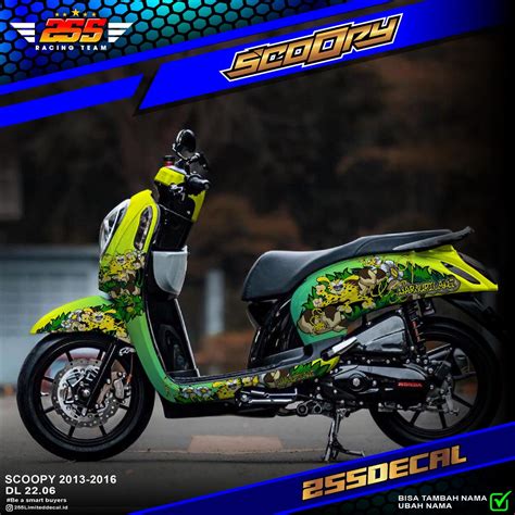 Jual Bisa Cod Decal Scoopy Full Body Full Blok Dekal Sticker Scoopy