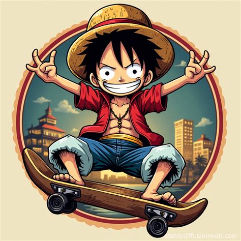 Monkey D Luffy Character Logo Prompts Stable Diffusion Online