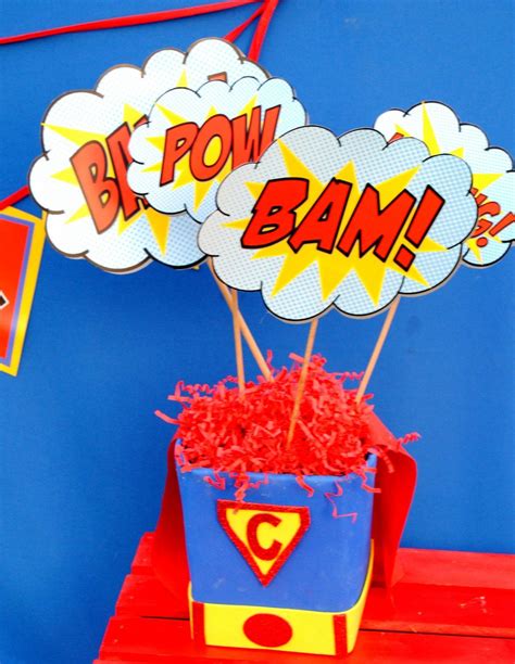 Comic Book Party Superhero Birthday Superhero Party Bursts Hero