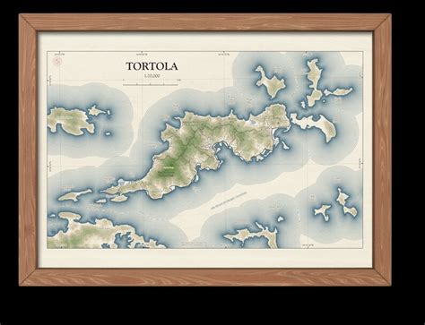 Tortola Map, Tortola Island Maps, Tortola Print, Tortola Art, Wall Art ...