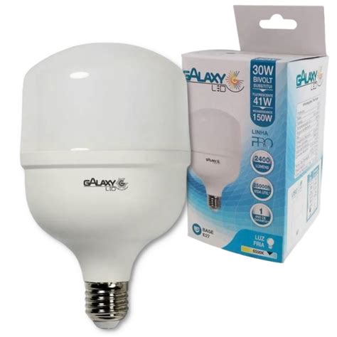 Lampada LED Bulbo 30W Branco Frio 6500k Bivolt E27 Galaxy LED GALAXY