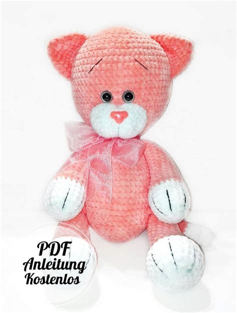 Gro E Pl Sch Katze Amigurumi Anleitung Pdf Kostenlos Amigurumihakenl