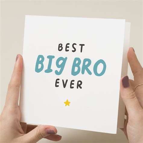 Brother Birthday Card Big Brother Card Birthday Card For Etsy