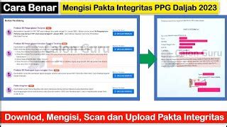 Cara Mengisi Pakta Integritas Pendaftaran Ppg Daljab 2023 Dan Cara