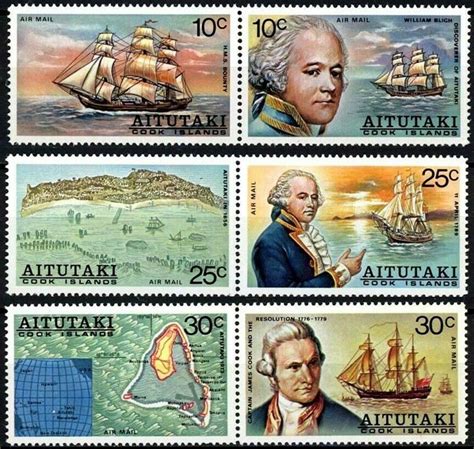 Aitutaki Cook Resolution Bligh Bounty Ship X Mint