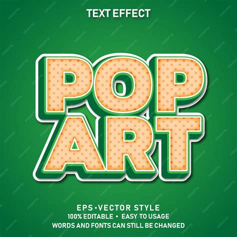 Premium Vector Modern Editable Text Style Effect Pop Art