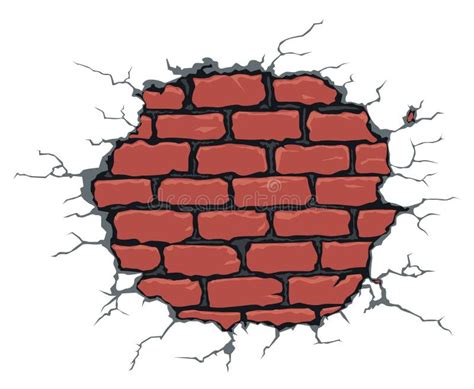 Cracked Brick Wall Stock Vector Illustration Of Crackled 11157047