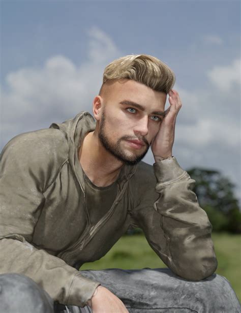 Hugo Pompadour Hair For Genesis Males And Genesis Daz D