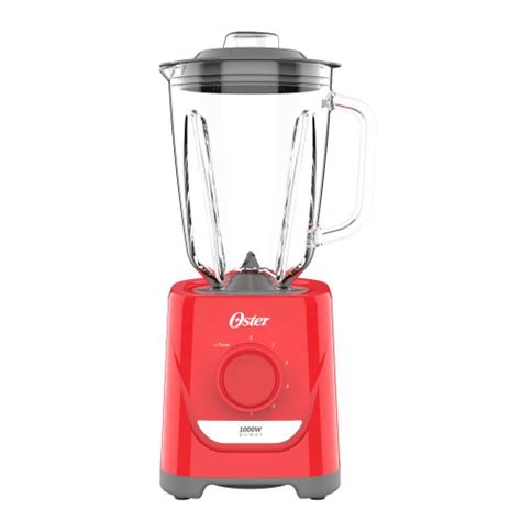 Liquidificador Oster Jarra De Vidro 1 7 Litros Vermelho 1000W 127V