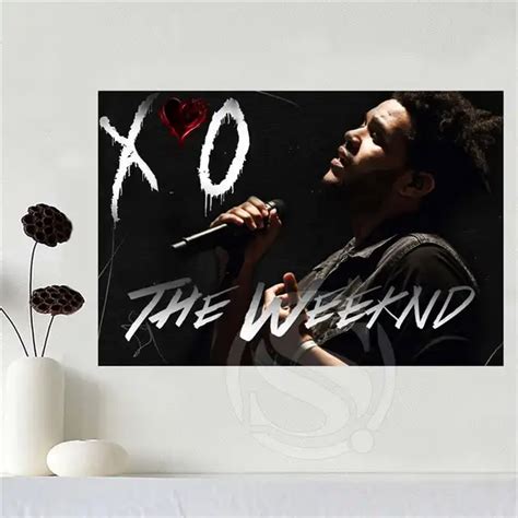 Hot Custom Canvas The Weeknd Poster Home Decoration Cloth Fabric Wall Poster Print Silk Fabric