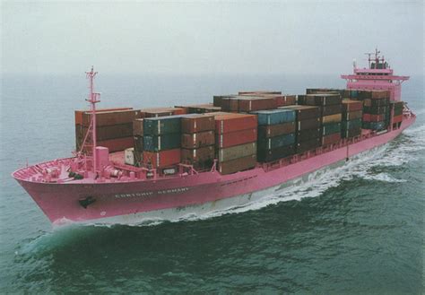 One Of The Biggest Pink Colored Freighter Ships On Earth Contship