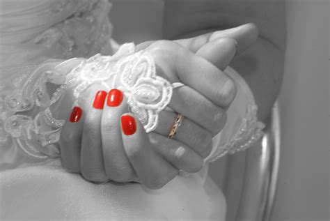 Free Images Hand Black And White Finger Red Marriage Manicure