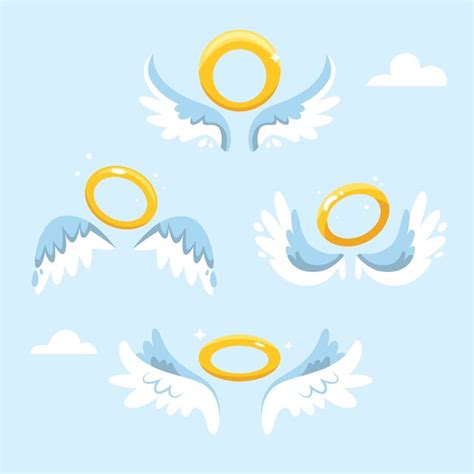 Premium Vector Hand Drawn Angel Halo Element Collection