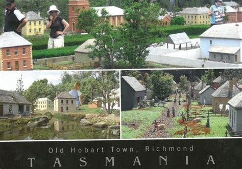 Old Hobart Town Model Village Richmond Tasmania Postcard Tasmanian