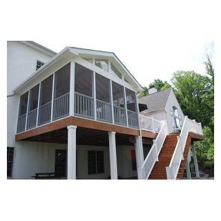 Screened Porch With Composite Decking Traditional Sunroom Other