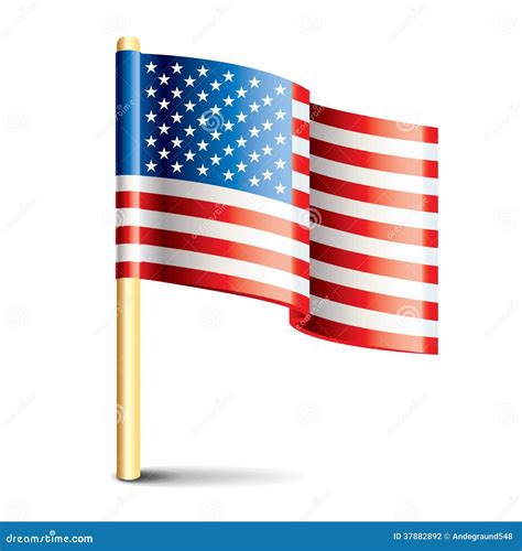 Bandera Brillante De Los Estados Unidos De América Fotografía De