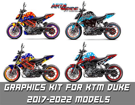 KTM Duke Complete Graphics Decals Stickers KIT 125 200 390 2017 2018