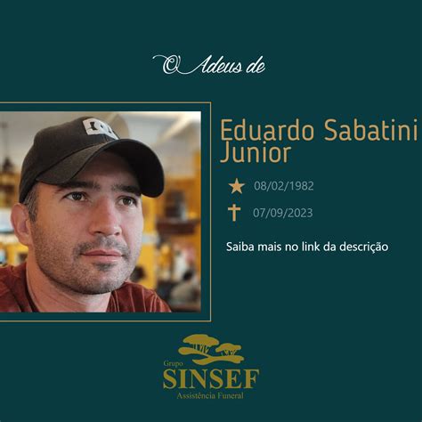 Grupo Sinsef Comunica O Falecimento Aos 41 Anos De Eduardo Sabatini