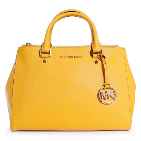 Shop Michael Kors Sutton Medium Saffiano Leather Satchel Handbag Free Shipping Today