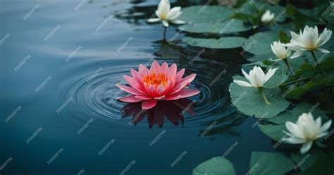 Premium Photo Beautiful Rose Flowers In The Water