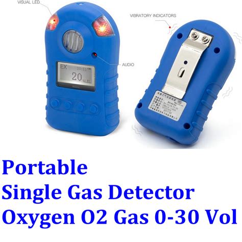 Oxygen O2 Single Gas Detector Gas Monitor Led Display Portable W Alert 0 30 Vol Win Sensors