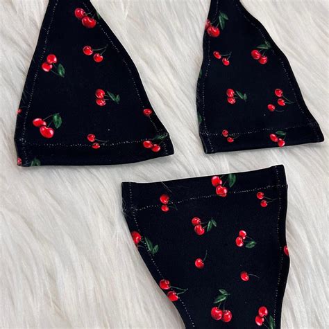 Stripper Bikini Set Cherry Print The Itsy Bitsys Collection