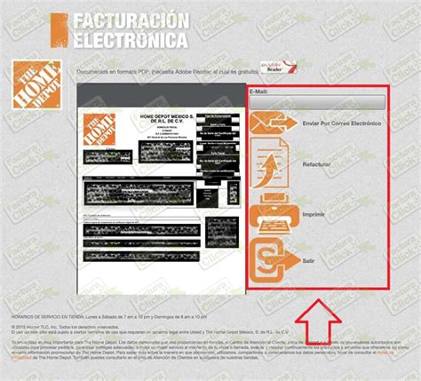 C Mo Facturar En The Home Depot Factura En L Nea Factura Click