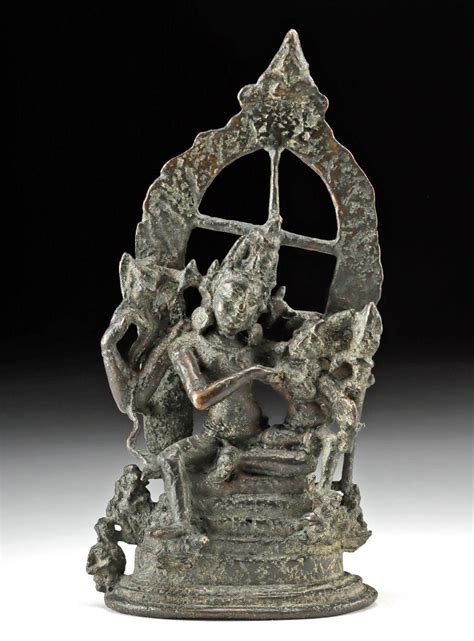 At Auction Indian Pala Bronze Shiva Parvati Uma Maheshvara