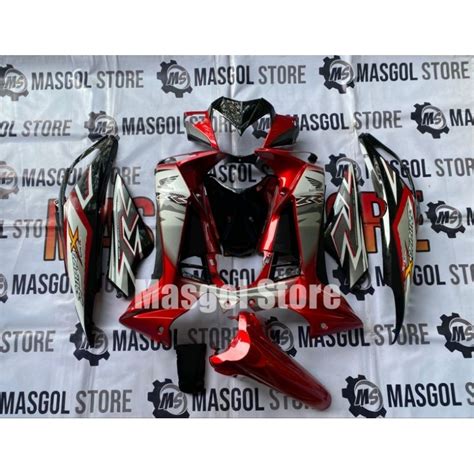 Cover Full Body Honda Supra X Batman Merah Hitam Plus Striping