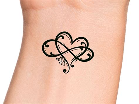 Infinity Heart Temporary Tattoo - Etsy