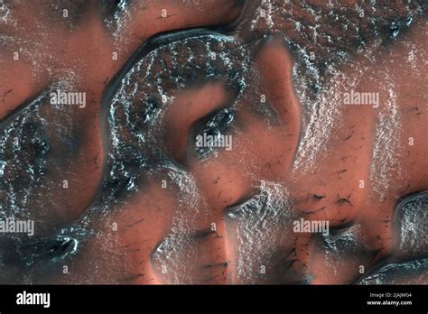 Snowy Dunes On The Planet Mars Stock Photo Alamy