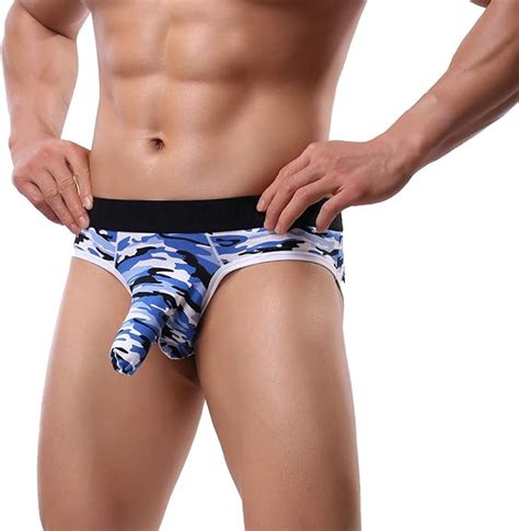 IBAKOM Men S Sexy Lingerie Elephant Sheath Bulge Pouch Triangle Briefs Elastic Waistband Spandex