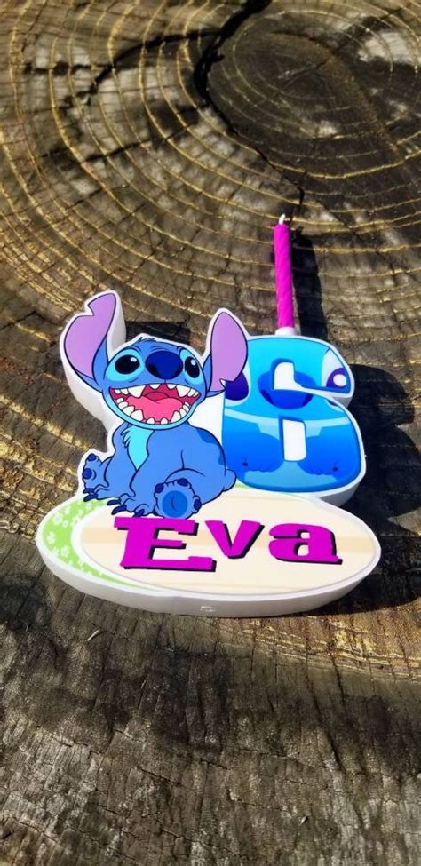 Lilo And Stitch Personalized Birthday Candle Cake Topper Wax Etsy