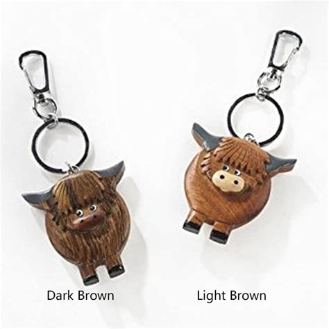 Key Buckle Highland Cow Decor Keychain Funny Highland Cow Highland Cow