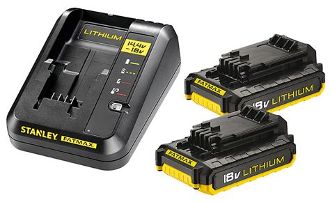 Chargeur 2 Batteries Lithium Ion Stanley Fatmax 18v 2ah Castorama