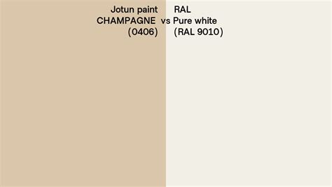 Jotun Paint Champagne 0406 Vs Ral Pure White Ral 9010 Side By Side