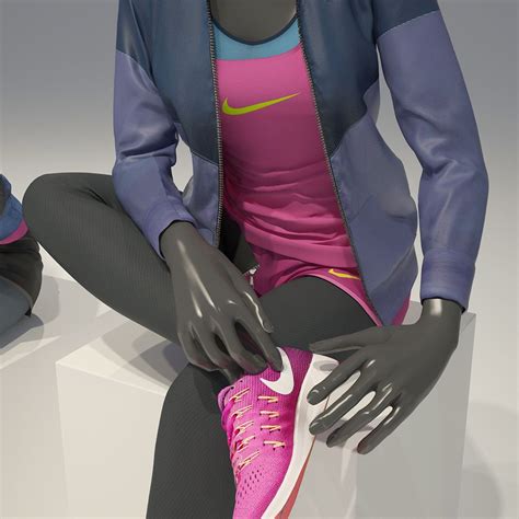 Female Mannequin Nike Pack D Model D Model Max Fbx Obj