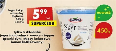 Promocja Jogurt Skyr Naturalny Pi Tnica G Biedronka