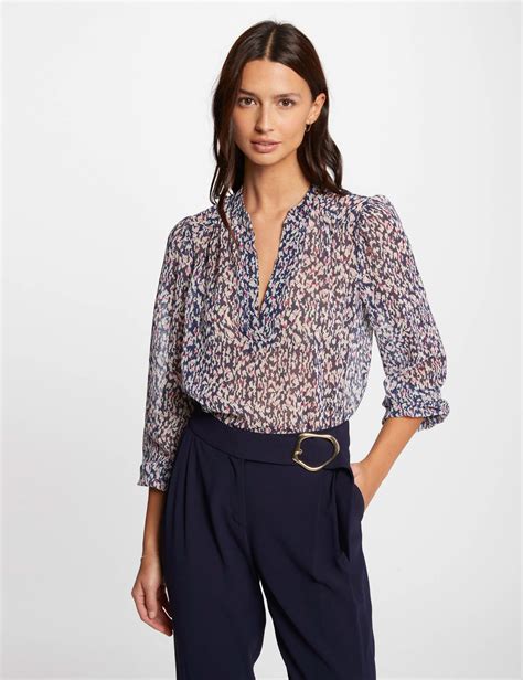 Blouse Manches Imprim E Multico Femme Morgan