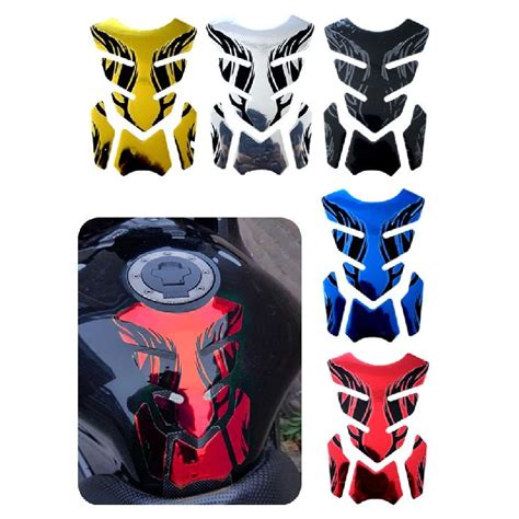 Cheap Motorcycle Sticker Fishbone 3D Tank Pad Oil Protector Cover For